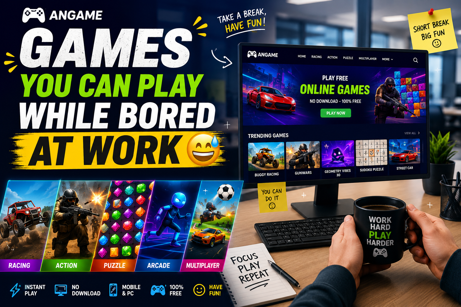 Games You Can Play While Bored at Work 😅